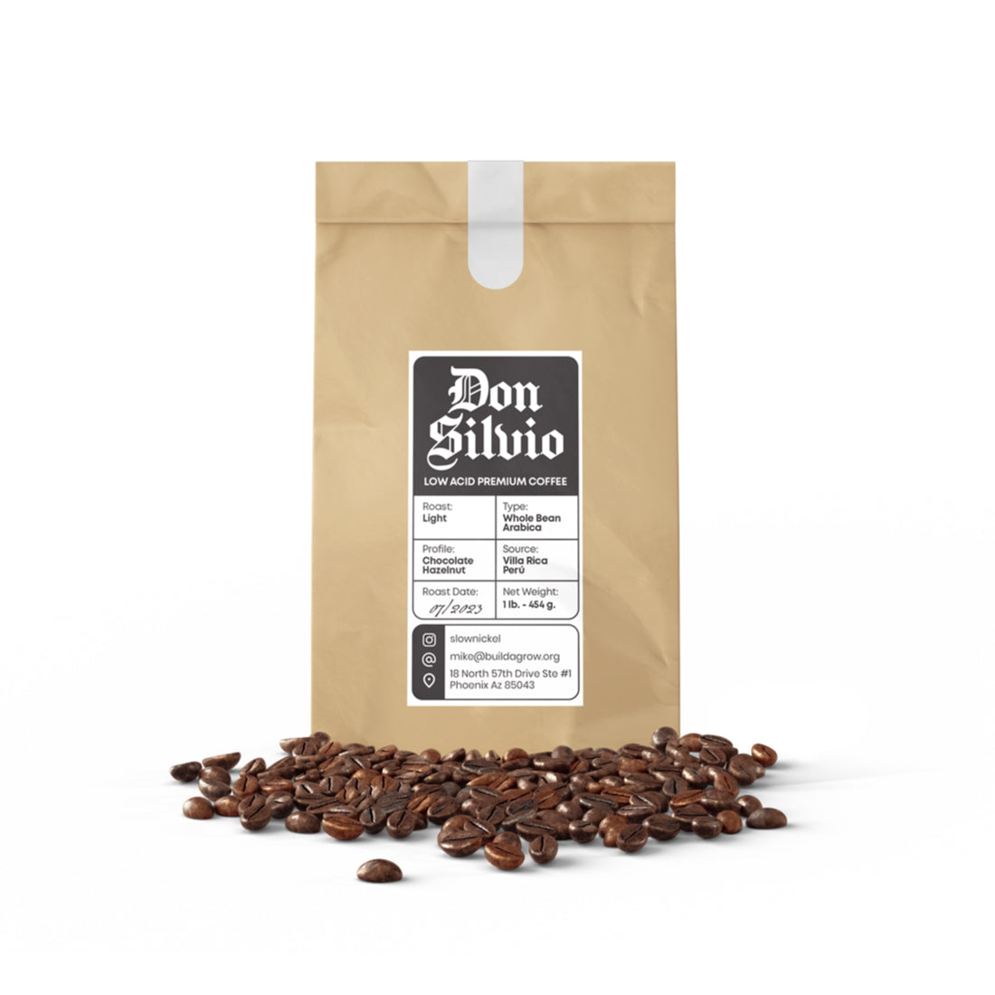 Coffee - Don Silvio, Light Roast, Low Acid Coffee